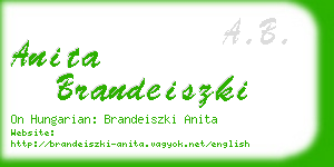 anita brandeiszki business card